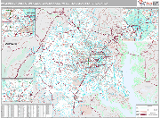 Washington-Arlington-Alexandria Wall Map Premium Style